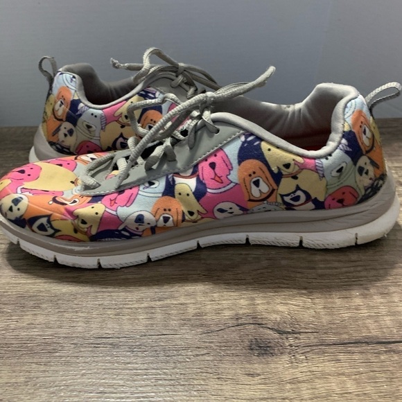 Skechers Relaxed Fit Air-Cooled Work Slip Resistant Dog Print Sneaker - Picture 6 of 10